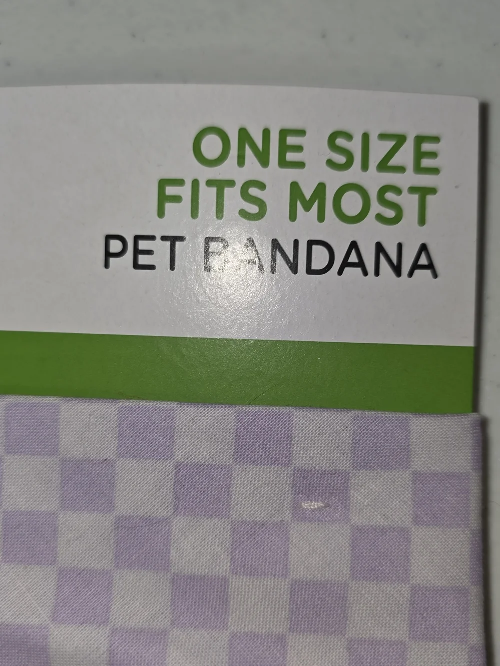 Boots & Barkley Lavender Checkered Pet Bandana OSFM NWT
